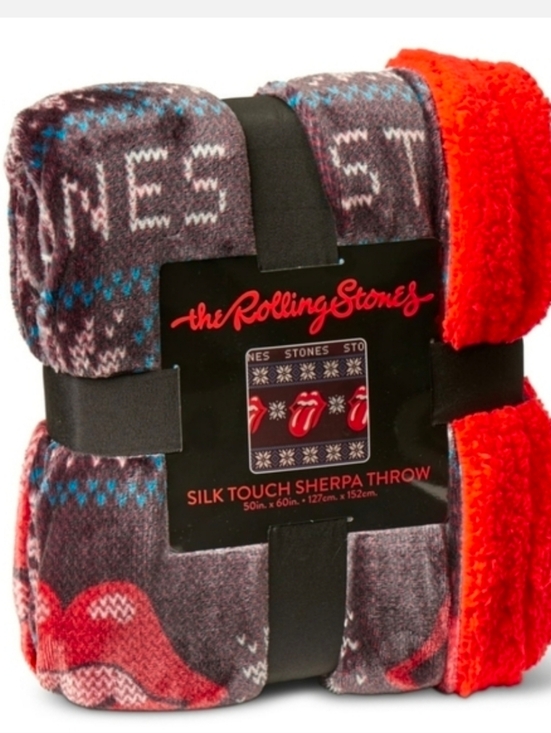 the Rolling Stones Other - The Rolling Stones Throw Blanket - Gray & Red